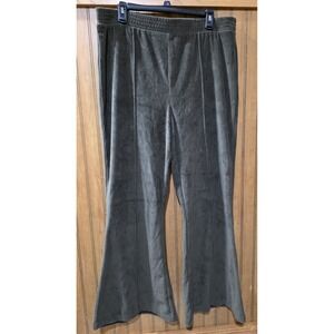 Aerie Corduroy Flare Pants Women Sz XL Green Velour Bell Bottom Stretch Boho MWT